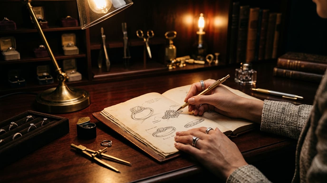 A bespoke Shewah solitaire ring crafted in our atelier